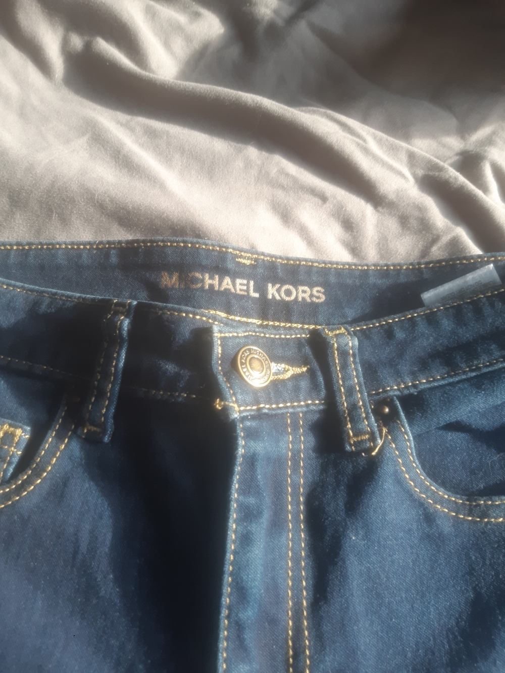 Michael Kors Indigo Blue Slim Jeans with Contrast Stitching